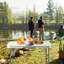 Table de camping pliante en aluminium