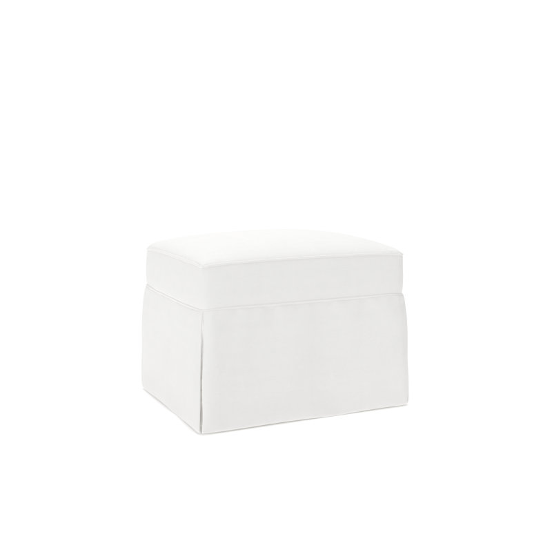 Repose-pieds rectangulaire 33 po Amari, Toile blanc cassé Bayou