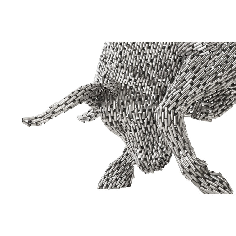 Stainless Steel Bull Pipe Statue