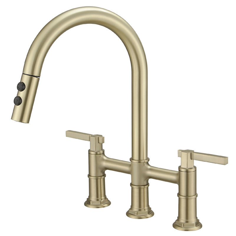 Robinet de cuisine VIBRANTBATH, Or brossé
