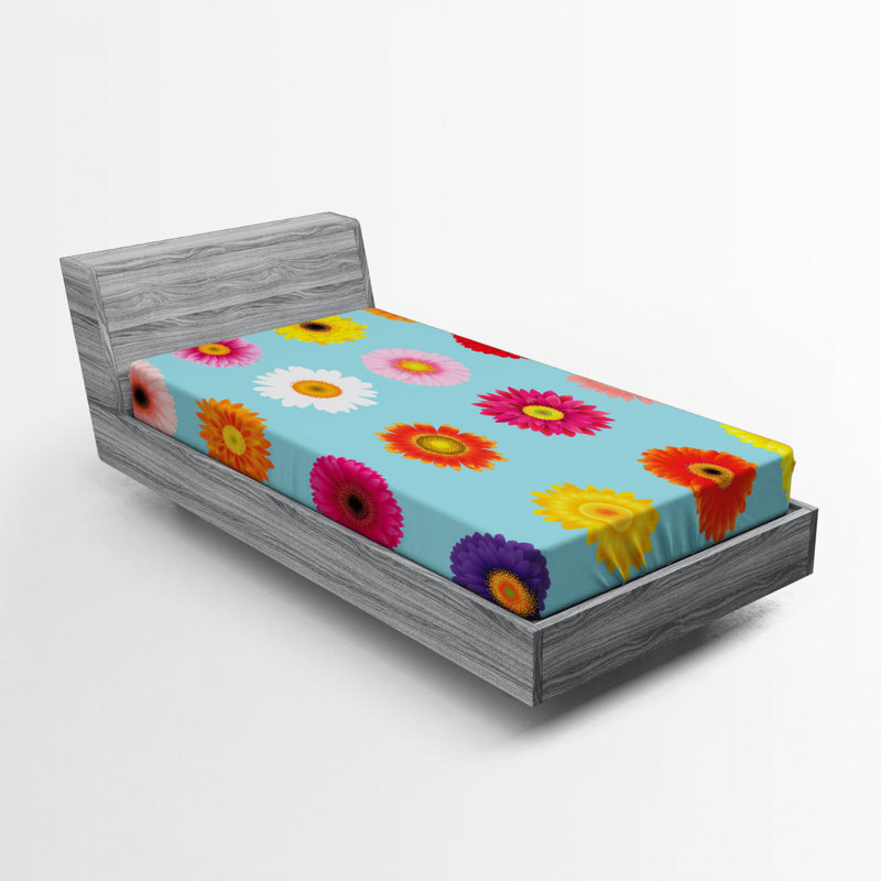 Microfiber Floral Fitted Sheet, Twin XL Fitted Sheet
