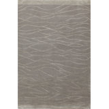 Web Hand Woven Silk and Wool Abstract Area Rug