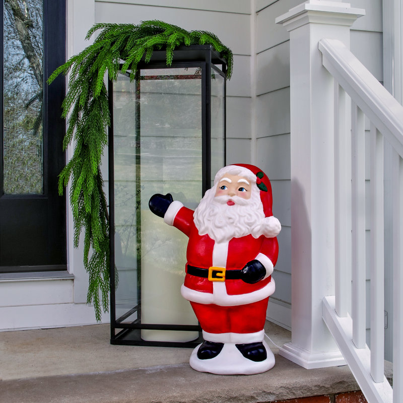 Père Noël rétro en plastique 24 "avec prise UL