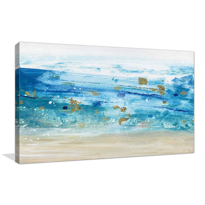«Sea Glass Summer I», reproduction de peinture à l'acrylique sur toile, H 18 po x l 30 po x P 1 po