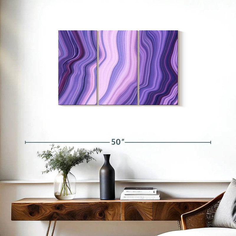 Avery Abstract Purple Layers, 20" H x 33" W