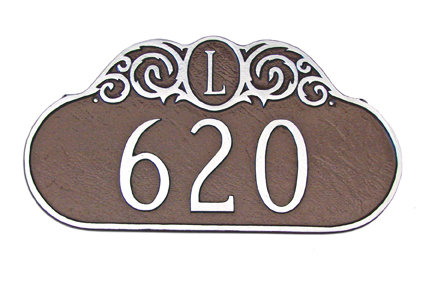 Victorian Arch Lawn Insert, Chocolate/Silver