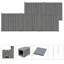 185cm H x 882cm W Grey Composite Yard/Privacy Fence