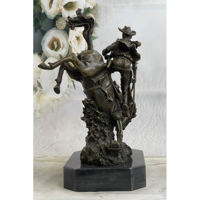 Figurine Texel Arizona Cowboy Bronze par Remington Cow Boy