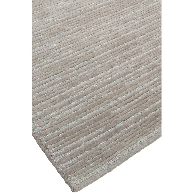 Tapis gris noué à la main Ritz, Rectangle 9 pi x 12 pi