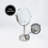 1X/10X Magnifying Double-Sided Lighted AC Plug-In Chrome Tabletop Mirror