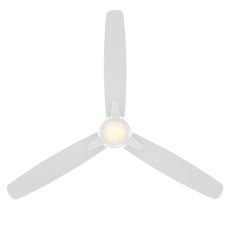 54" Blitzen 3 - Blade Smart Ceiling Fan With Remote Control Included, Works With Google Assistant, Amazon Alexa, iOS And Android APP