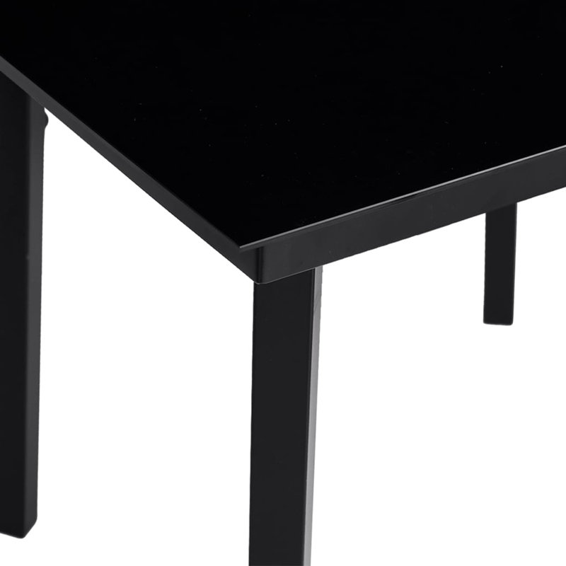  Garden Dining Set Black, Cream White