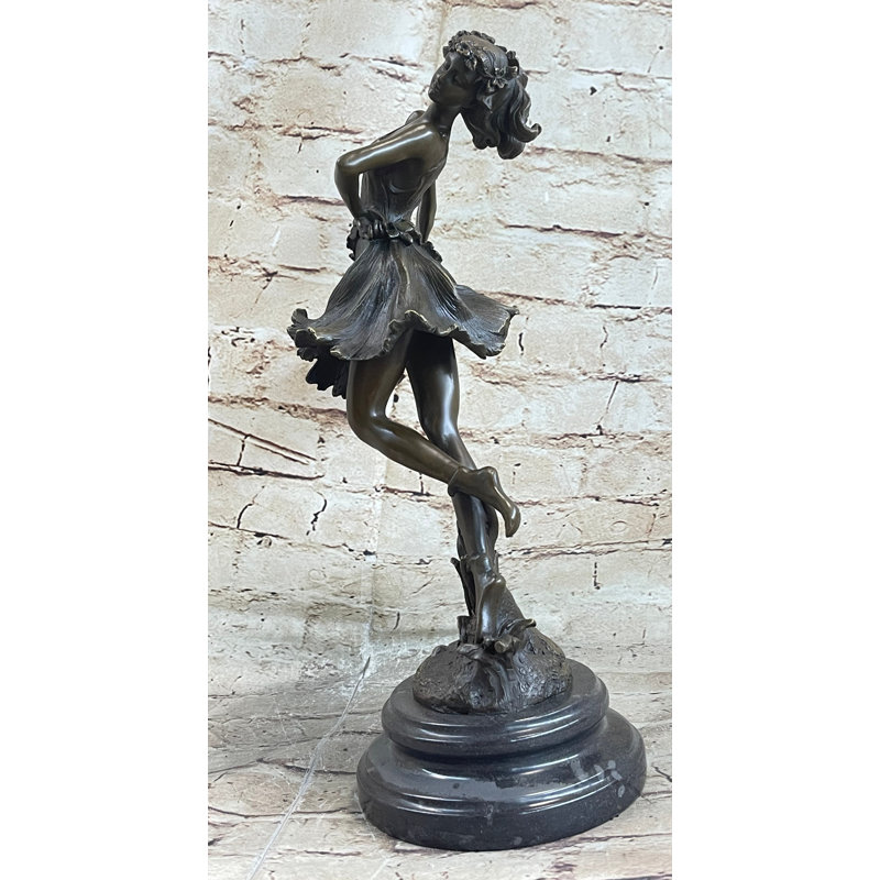 Sculpture fantaisie en forme de ballerine flottante 14 po x 6 po