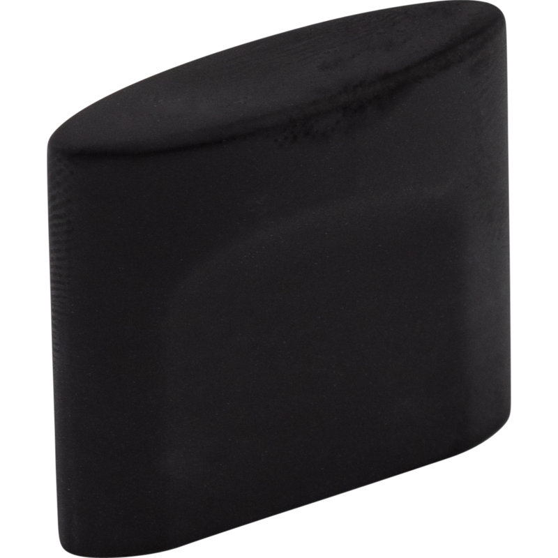 Oval Slot Oval Knob, 3/4" Knob Diameter, Black