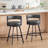 Ayala Swivel Low Back Industrial Upholstered 26.6" H Counter Stool with Steel Frame-2021351298