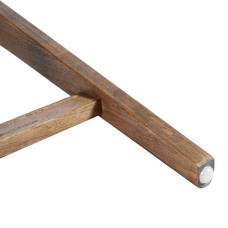 Tabouret de bar Brio, Coussin beige / structure en noyer