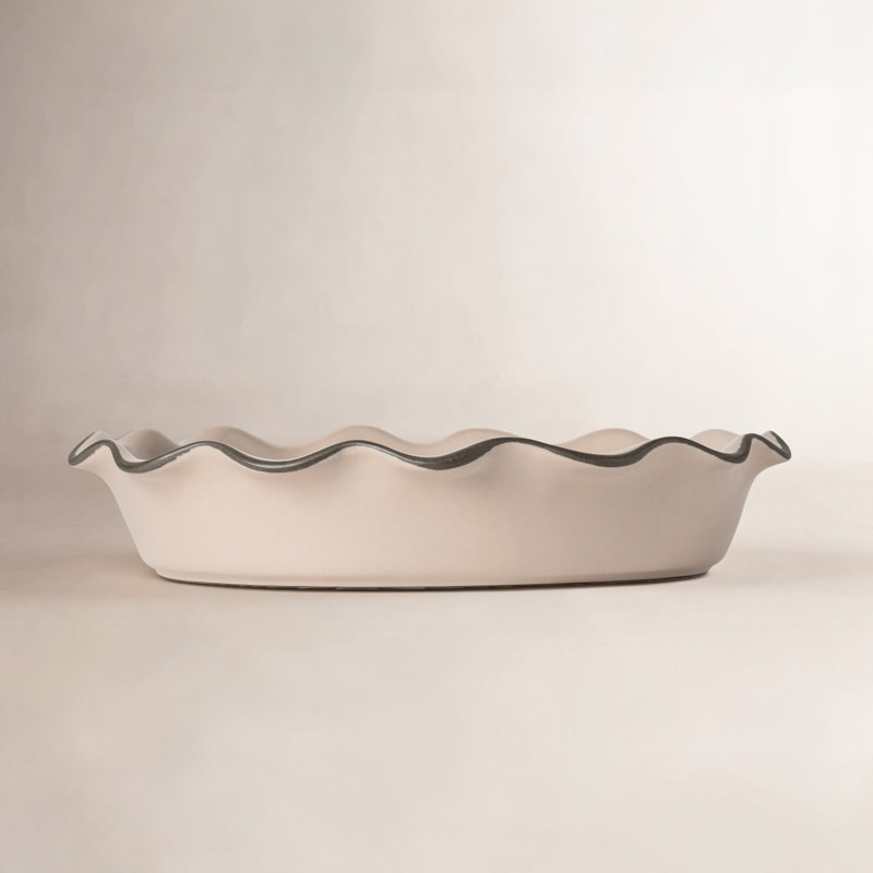 Costa Nova Stoneware Pie Pan, Cremini