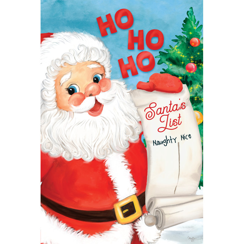 «Santa Claus With His List On Canvas» par Mollie B., H 12 po x l 8 po