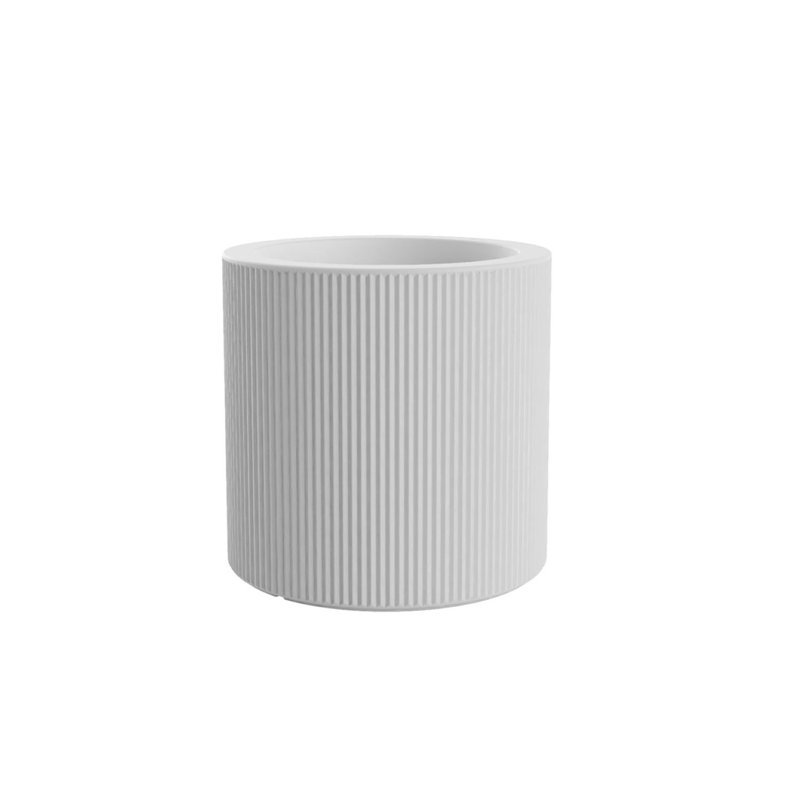 Gatsby Resin Pot Planter, White, 19.75" H x 19.75" W x 19.75" D