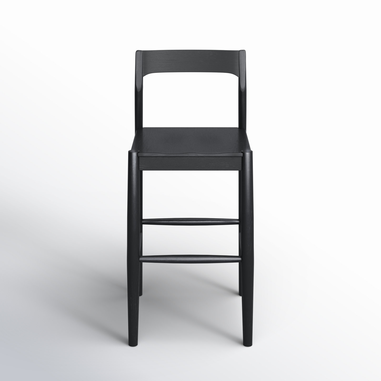 Krieger Bar Stool, Black, Bar Stool (30" Seat Height)