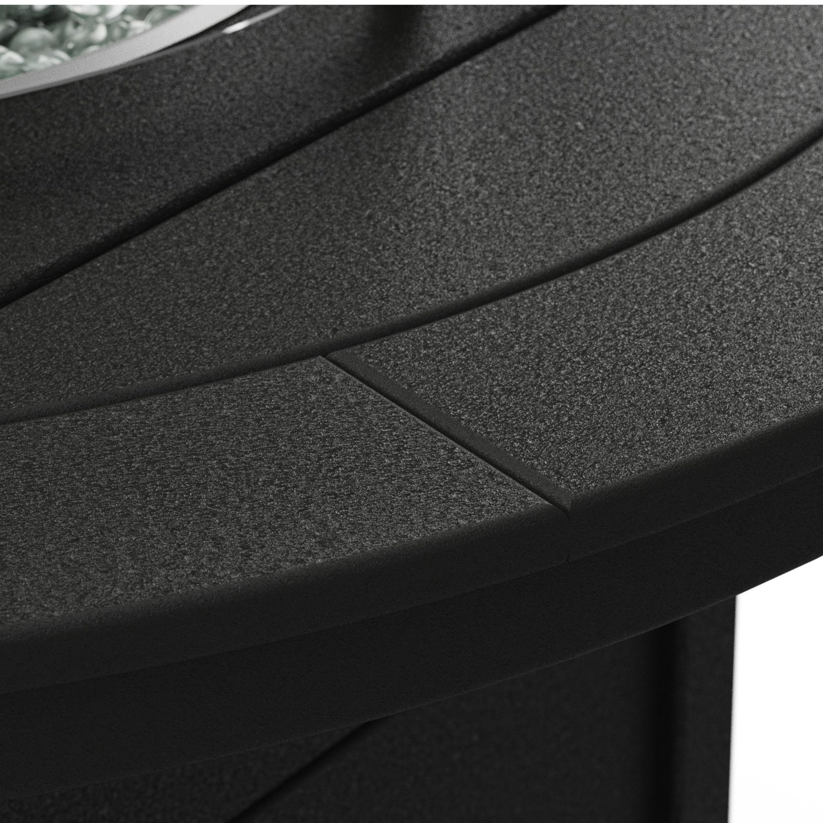 POLYWOOD® Tables Round 48" Fire Pit Table, Black