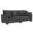 Maelina Upholstered Gray Corduroy Modular Sofa with Pillow Back and Solid Wood Legs-63604693