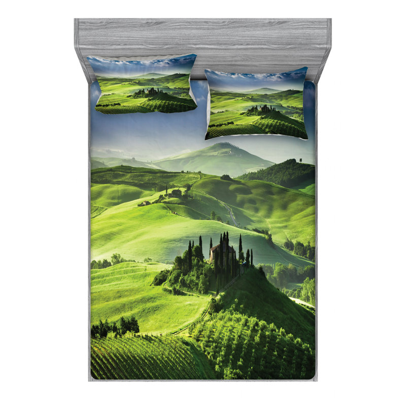 Microfiber Sheet Set, Queen Sheet Set with Fitted Sheet
