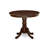 5 Piece Dining Set Includes a Round Dining Room Table with Pedestal and 4 Wood Seat Chairs, Cappuccino-855868056-855868053-855868052
