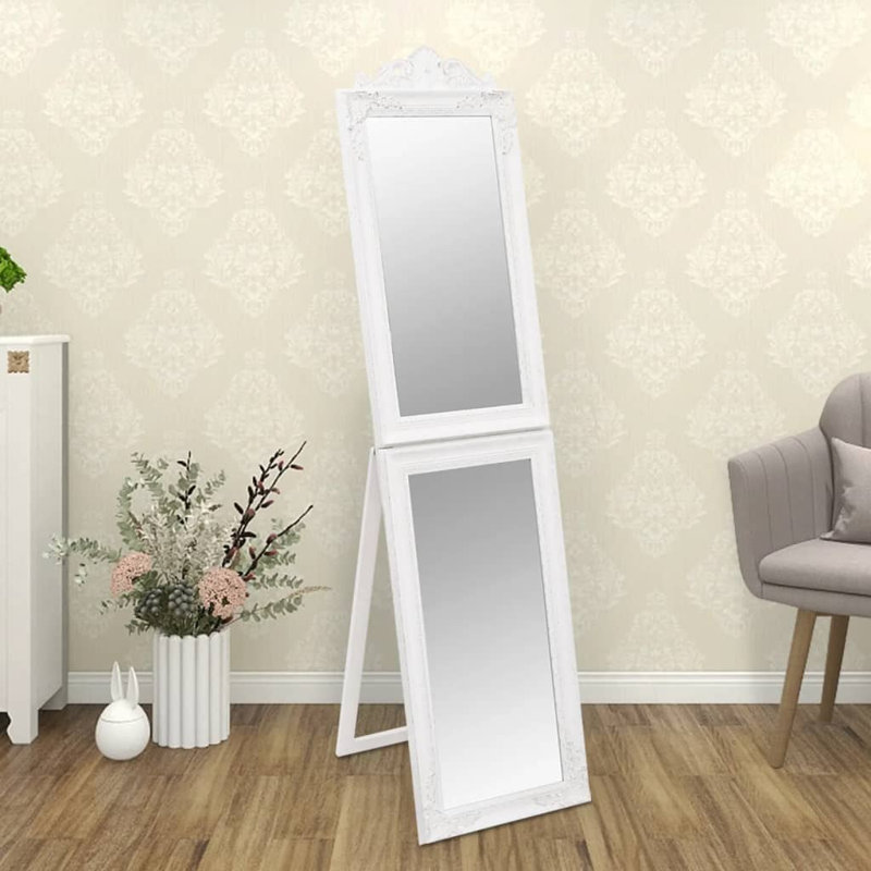 Wegford Rectangle Mirror, White, 63" x 15.7"