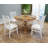 5-Piece Dining Set Mid-Century Modern Wooden Table & Upholstered Chair Set For Home, Kitchen, Dining Room-115068827-115068826