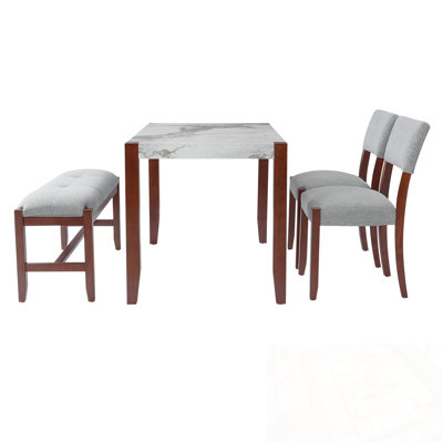 4-Piece Vasili with 2 Upholstered Chairs and 1 Bench