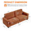 83 Inch Modern Corduroy 2-3 Seater Sofa with Deep Wide Seat, Soft Removable Washable Cushion Covers Comfy Loveseat for Apartment, Beige-837389685