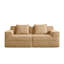 Canapé modulaire à 2 places sans siège avec assise profonde, canapé modulaire Cloud avec coussins décoratifs et tissu en velours côtelé pour un confort et une détente ultimes-434533355
