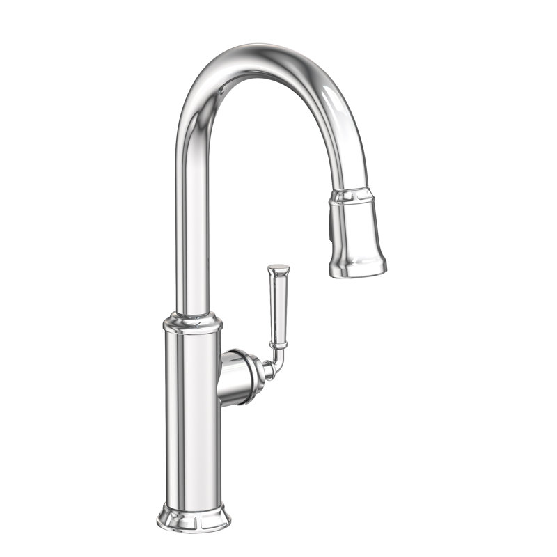 Gavin Single Handle Pull Down Kitchen Faucet, Polished Chrome