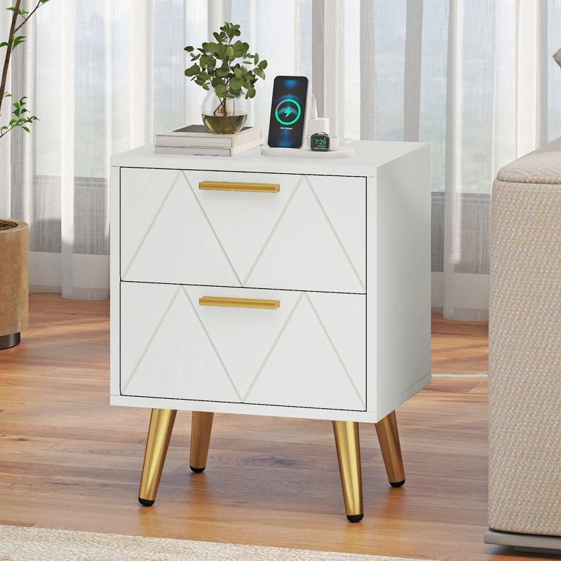 40cm W Manufactured Wood Bedside Table
