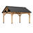 Joyside 15 Ft. W x 13 Ft. D Outdoor Solid Wood Gazebo,Hardtop Gazebo with Galvanized Steel Roof,for Patio, Garden, Deck-66777535-126350510