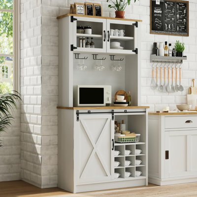 72" Hutch Coffee Bar with Storage by Ophelia & Co.