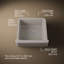 Whitehaven® Self-Trimming 23.5"L x 21.5625"W Farmhouse Kitchen Sink-101340147