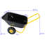 Brouette à deux roues, chariot de jardin, roues pneumatiques de 10 pouces (jaune + noir)-128815697