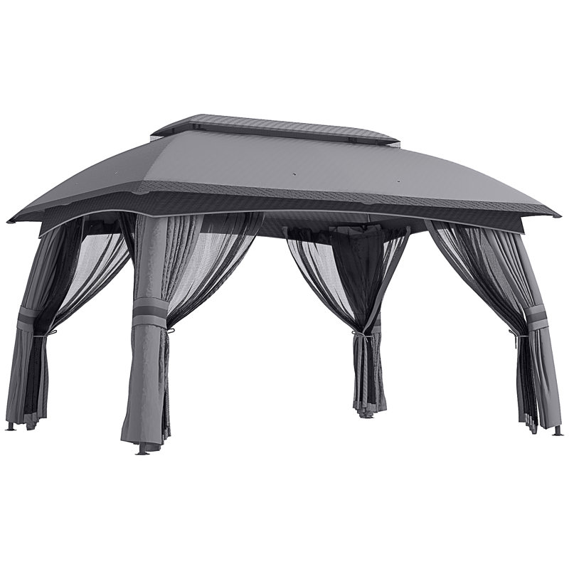 Outsunny 10' X 13' Patio Gazebo, Gray