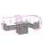 Vidaxl Garden Sofa Set Grey
