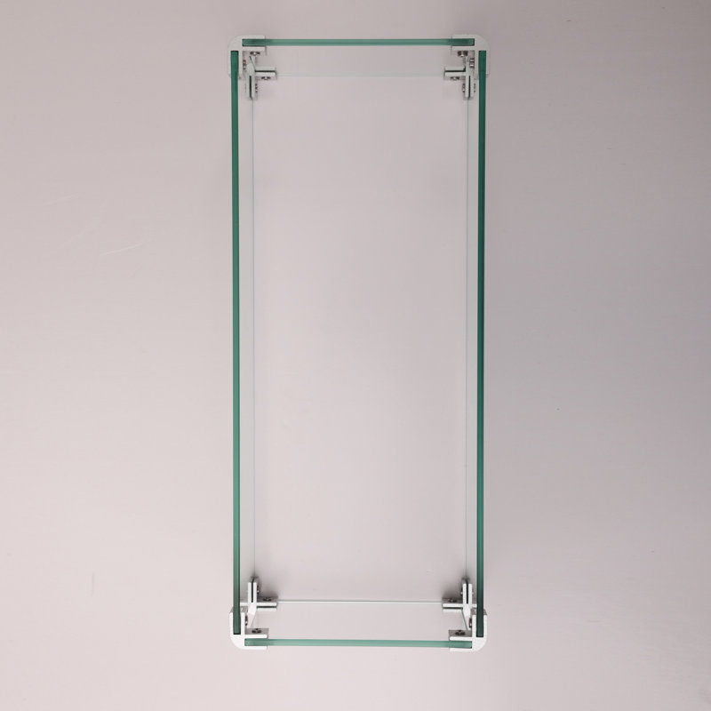 Pare-vent rectangulaire transparent en verre, 18,8 po X P 7,68 po x H 5,54 po