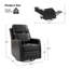 Fauteuil inclinable pivotant en similicuir McGuffey avec base en métal-1231533746