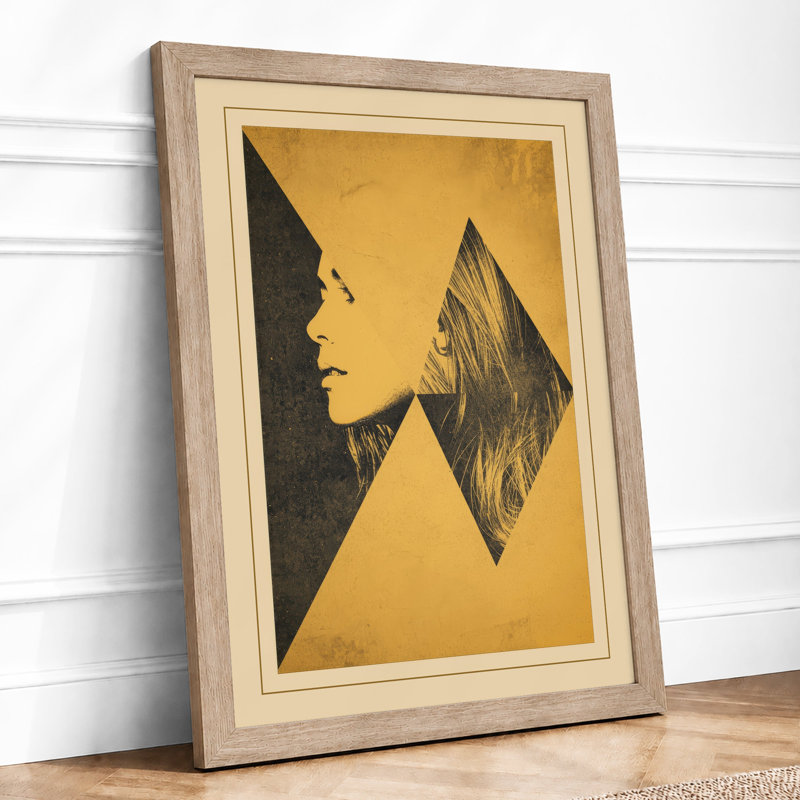Mind's Geometry Modern - Framed Print, A1 - 84.1 x 59.4 cm, Oak