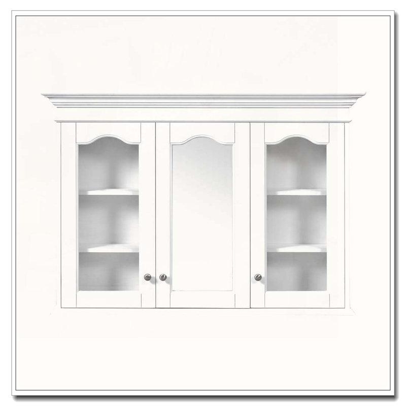 Armoire à pharmacie murale avec portes en verre