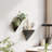 Trigg Hanging Planter Vase Wall Decor, Pot And Container For Succulents, Cactus, Faux Plants, And More, Large, Black/Brass-670369411-670398844-670369410