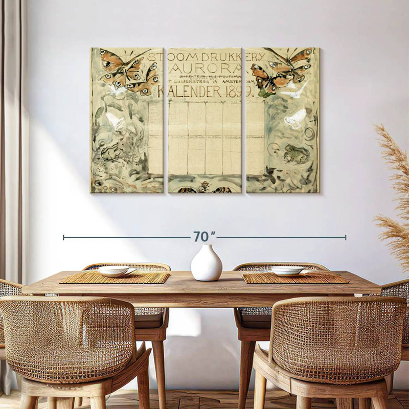 Brampt 1899 Calendar For The Aurora Steam Printer, 36" H x 57" W