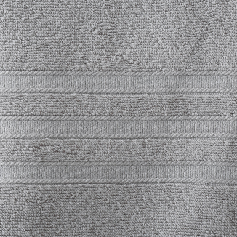 Zero Twist 100% Cotton 6-Piece Towel Bale, Silver