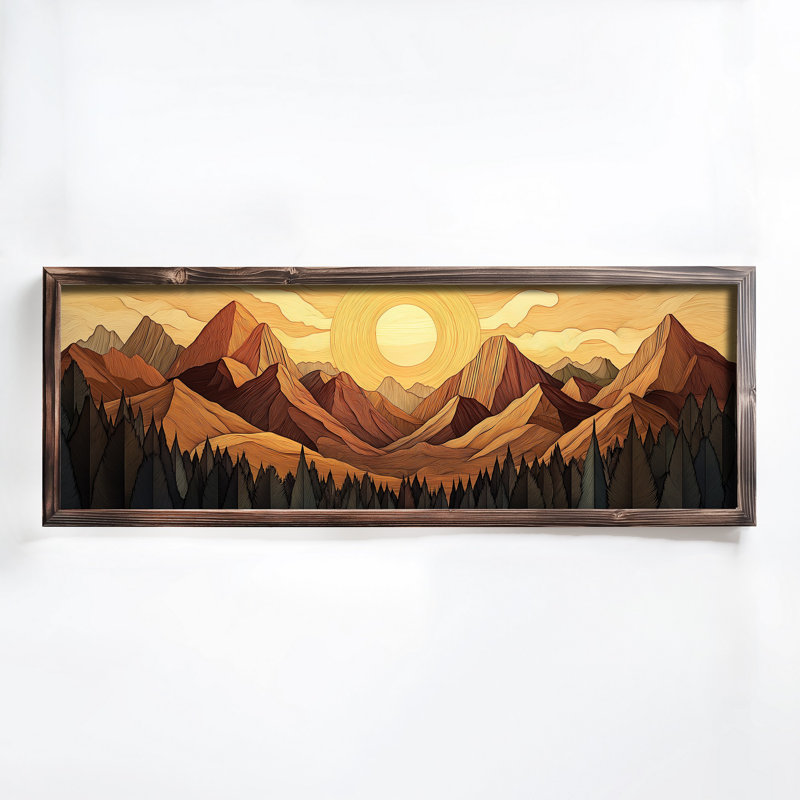 Elegant Decorative Framed MDF Painting, 15.7 x 47.2 x 0.1 inches | 100% MDF with 3 mm Thickness, 100% Pine Wood Frame | UV Printed Artwork for Home Decor, Living Room, Office, Modern Aesthetic