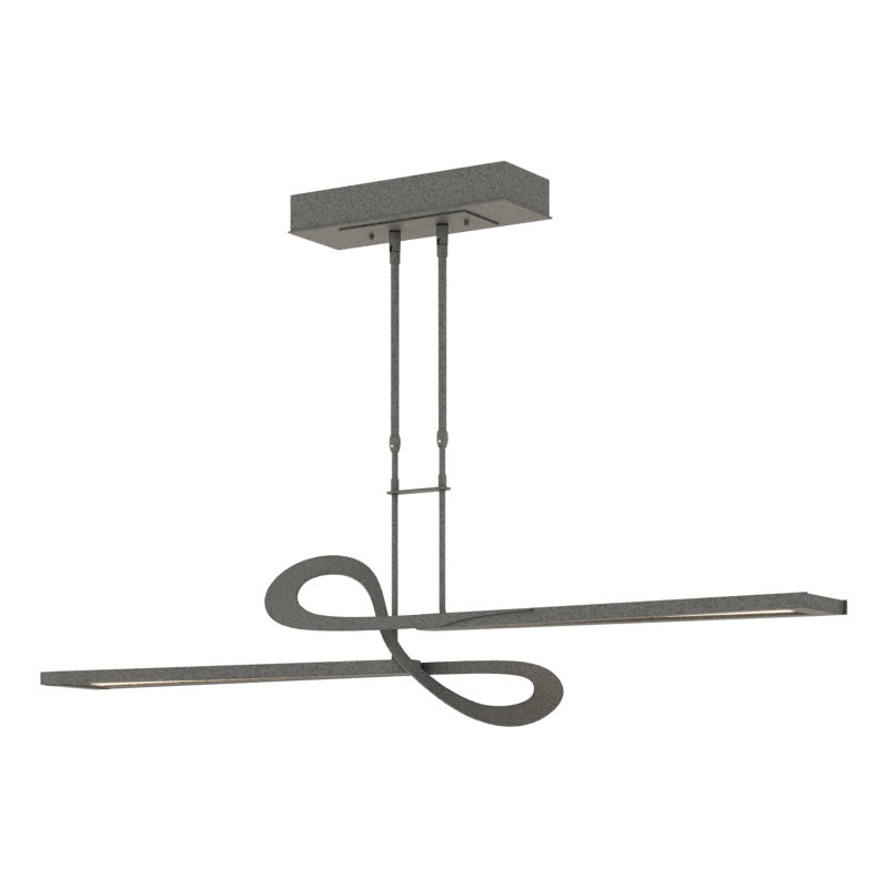 Switchback Kitchen Island Geometric LED Pendant, Natural Iron